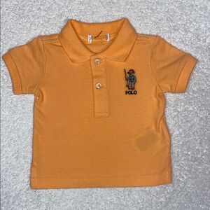 Ralph Lauren light Orange fishing bear short sleeve polo 3m